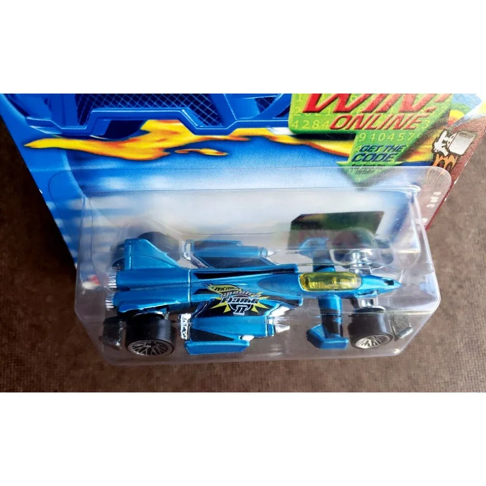 Hot Wheels JET THREAT 3.0 Gray 2001 First Editions #34 & Spectraflam II Blue #89